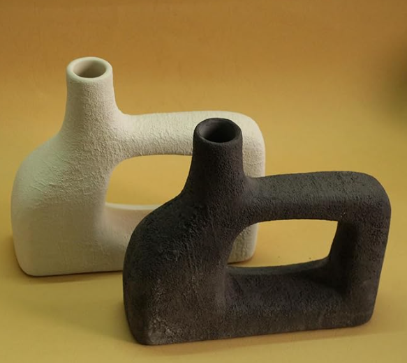 Kawai Homes Ceramic Vases Big Large Size for Home Decor White Egyptian Ancient Aesthetic Flower Vase for Living Room and Dining Table Decoration