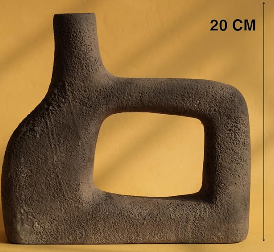 Kawai Homes Ceramic Vases Big Large Size for Home Decor White Egyptian Ancient Aesthetic Flower Vase for Living Room and Dining Table Decoration